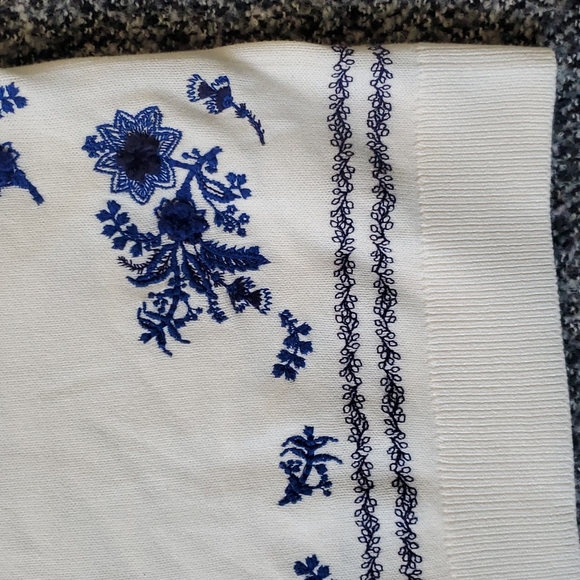 Ann Taylor Loft embroidered halter sweater - Picture 2 of 6